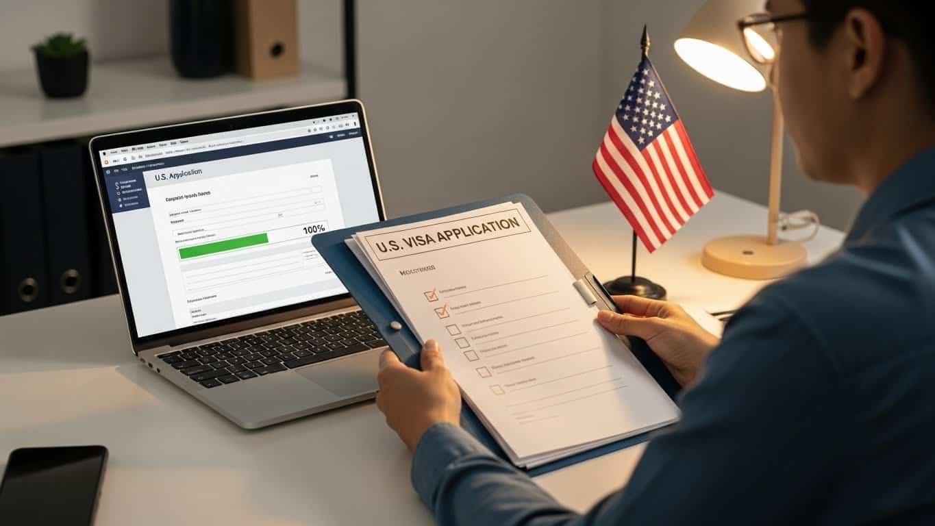 Pessoas que procuram solicitar visto para os EUA com a ajuda do novo imigrante.