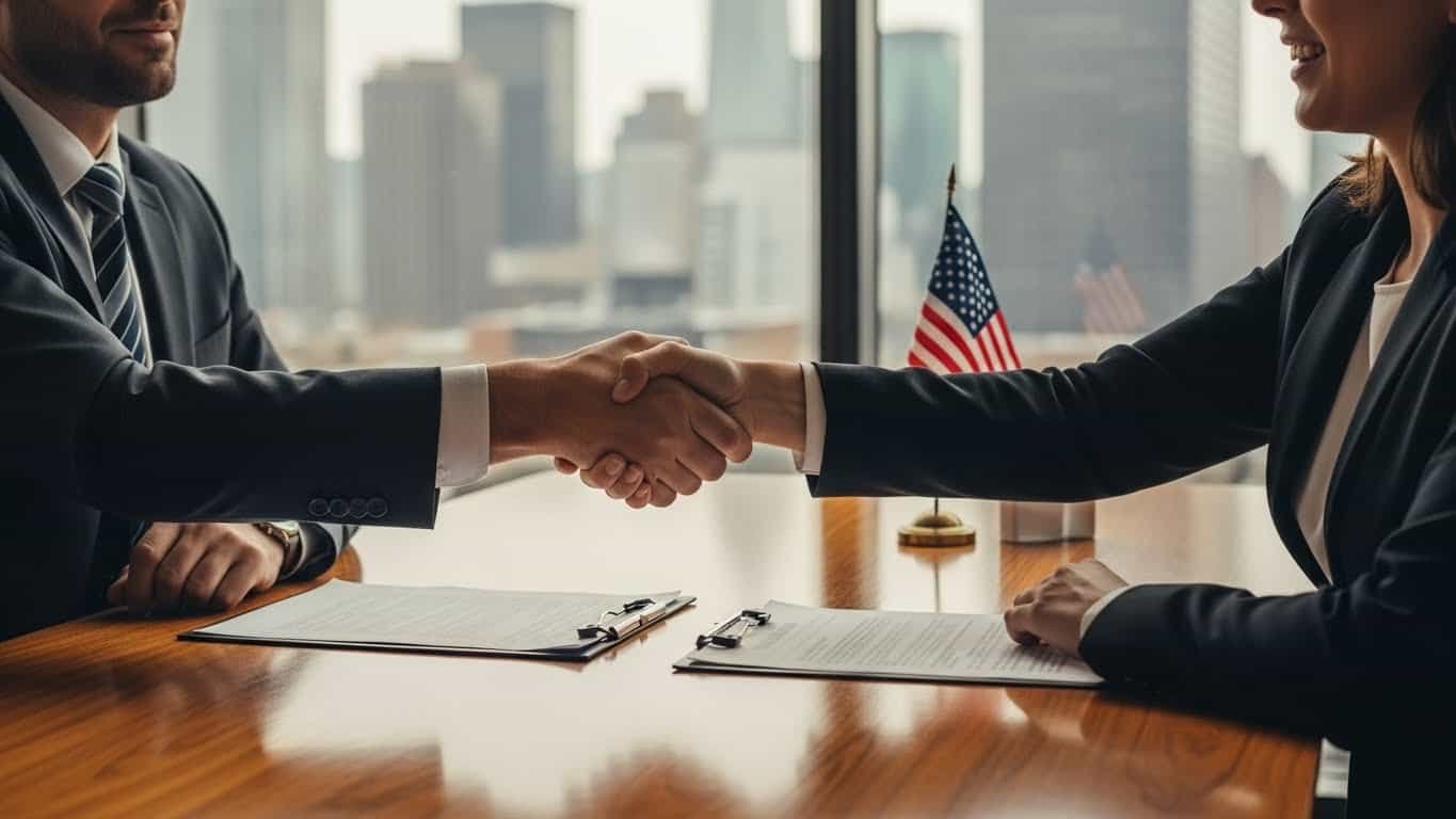 Acordo de imigração para imigrantes nos EUA, contratos de residência e trabalho, integração de novos imigrantes.