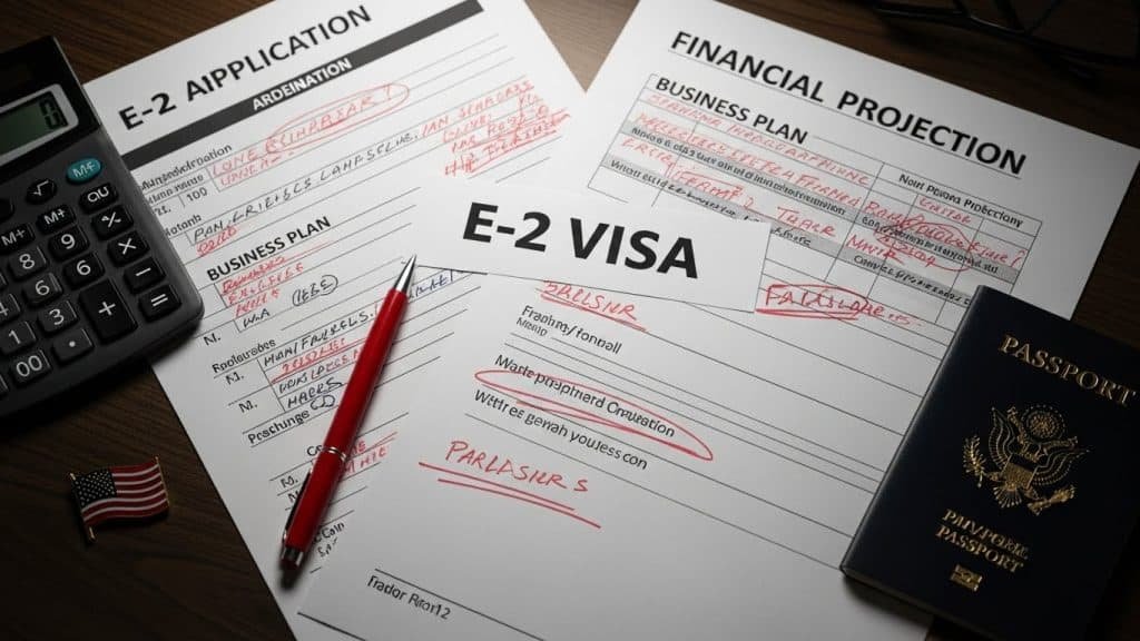 Documentos essenciais para solicitação de visto de imigração americana.